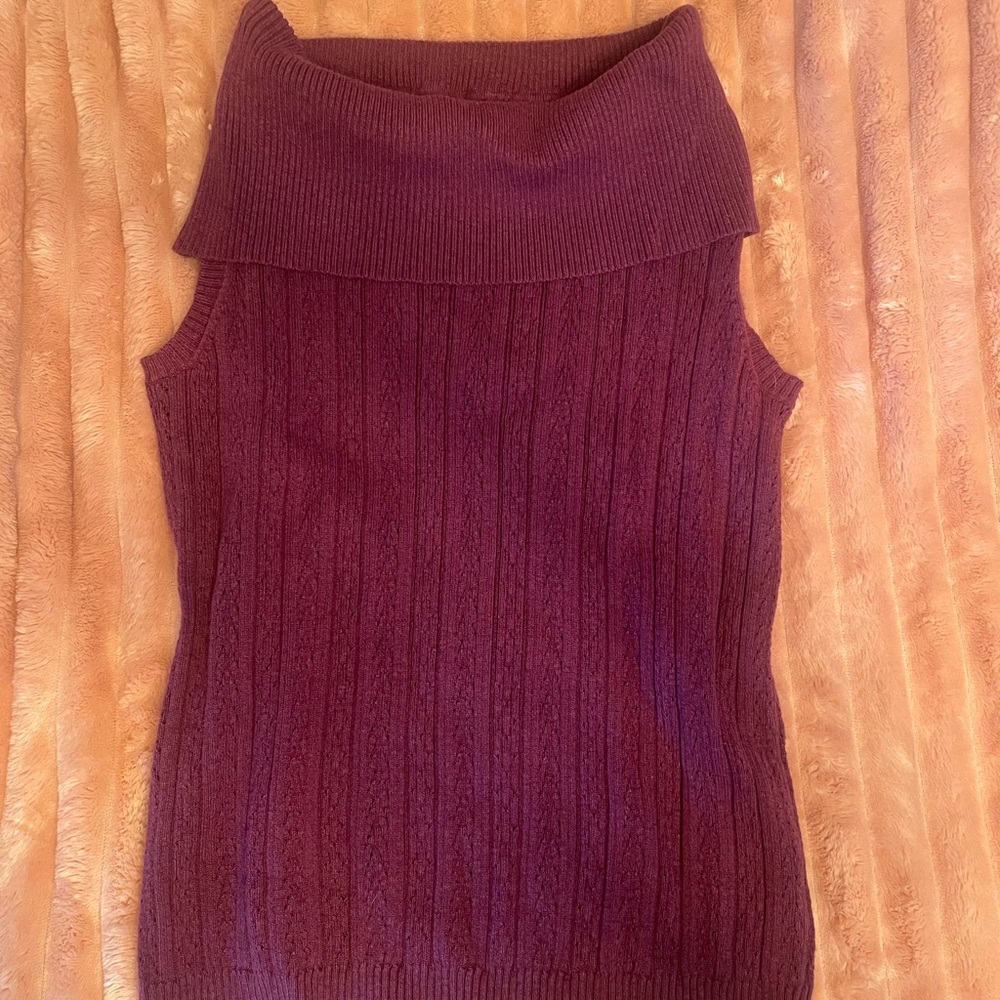 White Stag Women's Cowl Neck Sweater in Deep Purple